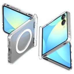 Husa ULTRA HYBRID PRO MAG MAGSAFE GALAXY Z FLIP 7 CLEAR/WHITE