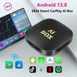 Adaptor Auto Wireless CarPlay & Android Auto, AI Box Android 13, Netflix & YouTube, 2+32GB, GPS, pt masini cuCarPlay cu Fir din Fabrica