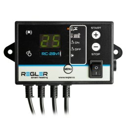 Controler panouri solare presurizate REGLER RC 28v1 (cu 2 senzori, pentru pompa panou)