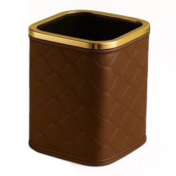 Organizator Suport Elegant Pufo Luxury Style pentru Ustensile Machiaj sau Periute de Dinti - Design Modern, Maro