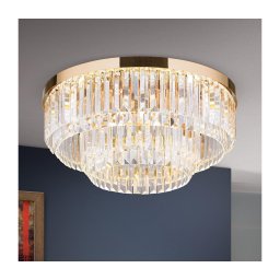 Plafonieră LED de cristal dimabilă Orion PRISM LED/80W/230V d. 55 cm 24K auriu