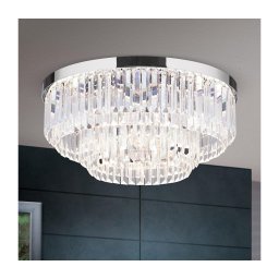 Plafonieră LED de cristal dimabilă Orion PRISM LED/80W/230V d. 55 cm crom lucios