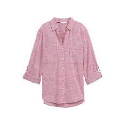 TOM TAILOR Bluză roz închis / alb