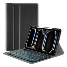 Husa cu Tastatura pentru iPad Pro 11 (2024) - CozyTab Case - Black
