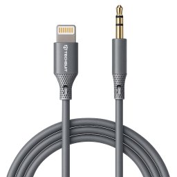 Cabluri audio Adaptor Techsuit Jack, iPhone, Hi-Fi - SoundFleX, Universal – Gri