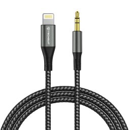 Adaptor Jack, iPhone, Nylon, 1m - NexaSound (AC17) - Gray