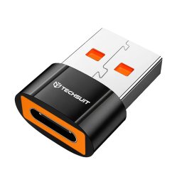 Adaptor USB-C la USB-A, 5Gbps, 10A, Aluminiu - HyperPort (A7) - Black / Orange