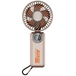 Mini Ventilatoare Ventilator Portabil cu Baterie si Display Digital, 3600mAh - Techsuit (Z8) - Beige