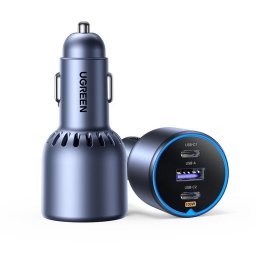 2x USB-C + 1x USB-A PD QC3.0 130W Gri