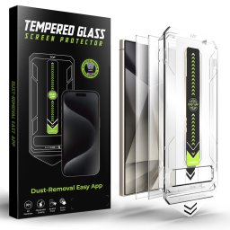 Folie pentru Samsung Galaxy S24 Ultra (set 2) - Techsuit TitanGlass CrystalHD [Fingerprint Unlock Compatible] - Clear