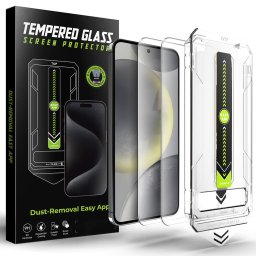 Folie pentru Samsung Galaxy S25 Plus / Galaxy S24 Plus (set 2) - Techsuit TitanGlass CrystalHD [Fingerprint Unlock Compatible] - Clear