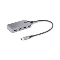 StarTech.com 4-Port USB Hub, USB 3.0 5Gbps, Bus Powered, USB-A to 4x USB-A Hub with Optional Auxiliary Power Input, Portable Desktop/Laptop USB Hub with 1ft (30cm) Attached Cable - USB Expansion Hub (5G4AB-USB-A-HUB) - hub - 4 ports
