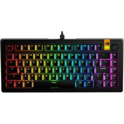 Tastatura GLO-KB-GMMK3-75-PB-HE-W-BLK-US, USB-C, Cu fir, Layout US, Negru
