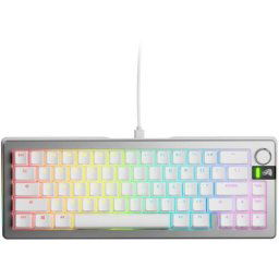 Tastatura GLO-KB-GMMK3-PRO-65-PB-FOX-W-SIL-US, USB-C, Cu fir, Layout US, Alb