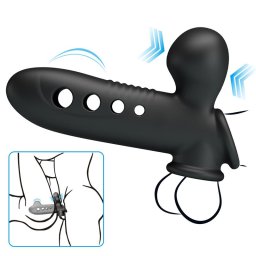 Pretty Love Crane Airbag Penis Sleeve Silicone Black
