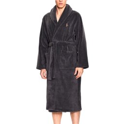 POLO RALPH LAUREN halat L/S Shawl-Lounge-Robe 714899683003 A6644 dark slate