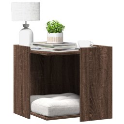 Cutie litiera pisici stejar maro 53x53x51 cm lemn prelucrat GartenMobel Dekor