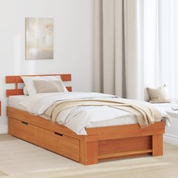 Cadru de pat Maro ceruit 75 x 190 cm Lemn de brad solid GartenMobel Dekor