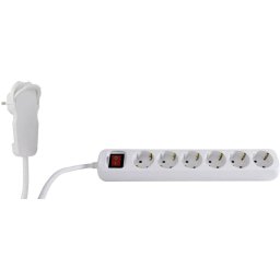 Prelungitor REV Multiple Socket Outlet mart 6-fold 2m white