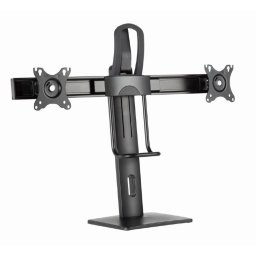 SUPORT de birou Gembird, pt 2 TV/monitor plat, diag. max 17-27 inch, rotatie, inclinare, pivotare, max 6 kg, inaltime 245-400mm, MS-D2-01
