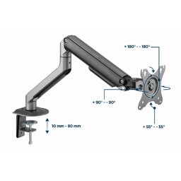 SUPORT de birou Gembird, pt 1 TV/monitor plat, diag. max 17-32 inch, rotatie, inclinare, pivotare, max 9 kg, space-grey, MA-DA1-05