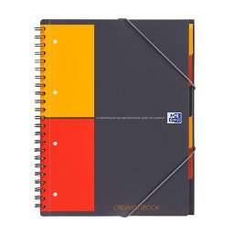 Caiet cu spirala A4+, OXFORD International Organiserbook, 80 file-80g/mp, 4 perf., coperta PP - mate