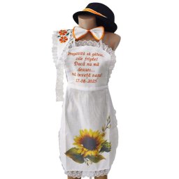 Set dezgătit mireasă-mire, model Floarea-soarelui m1 cu 4 piese Personalizat - Zile Fripte - ODIS507003