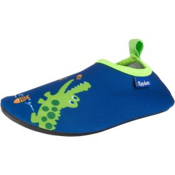 PLAYSHOES Pantofi deschiși 'Krokodil' albastru / verde limetă