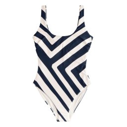 Next Costum de baie întreg bleumarin / alb