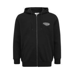 JACK & JONES Hanorac 'JJMAKOTO' negru / alb