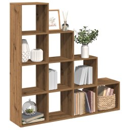 Biblioteca/separator 4 niveluri stejar 131,5x29x131,5 cm lemn GartenMobel Dekor