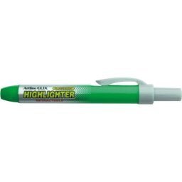 Textmarker ARTLINE Clix, mecanism retractabil, varf tesit 4.0mm - verde fluorescent