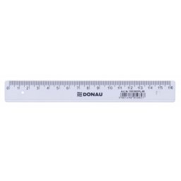 Rigla din plastic transparent, 16cm, DONAU