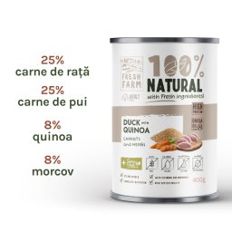Fresh Farm Coarse pate with duck, quinoa, carrots and herbs 400 gr