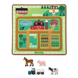 Covoras de joaca si figurine Melissa and Doug - Hambarul de la ferma