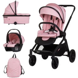 Carucior copii 3 in 1 Chipolino Magnum Pink Marshmallow