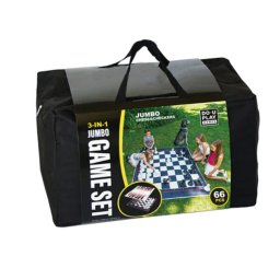 Joc de exterior 3 in 1 Sah/Dame/Table