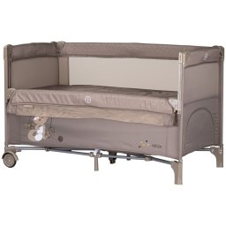 Patut pliabil Chipolino Relax Tiramisu cu laterala culisanta