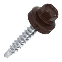 Suruburi autoforante pentru tabla cu cap hexagonal, diferite culori, cutie cu 250 buc, Klimas, 4,8x35 mm