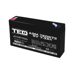 Acumulator AGM VRLA 6V 7,3Ah TED Battery Expert Holland TED002976
