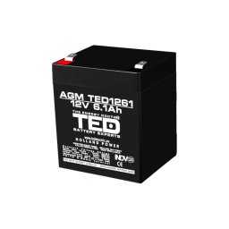 Acumulator AGM VRLA 12V 6,1Ah terminal F2 TED Battery Expert Holland TED003171