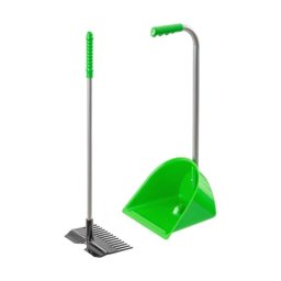 Lopată Mistboy Mini cu greblă, verde, 60 cm :: Verde