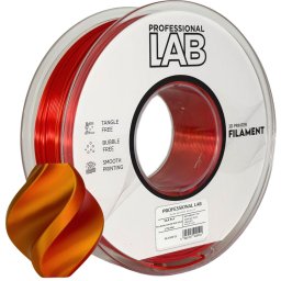 Filament Profesional LAB, Silk, PLA, Dual Color Rosu Auriu, Diametru: 1.75 mm , Greutate 1 kg