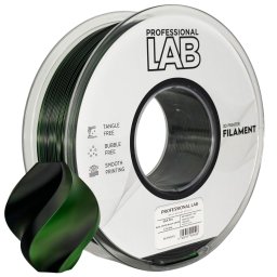 Filament Profesional LAB, Silk, PLA, Dual Color Negru Verde, Diametru: 1.75 mm , Greutate 1 kg