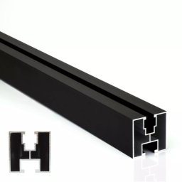 Profil aluminiu 3,3 m NEGRU montaj panou fotovoltaic