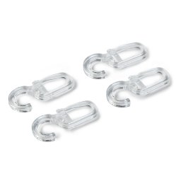 Carlige din plastic transparent pentru perdea (6 mm), 10 buc, Prym, 526400