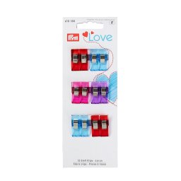 Set clipsuri fixare tipare, textile, de 2,6 cm, 12 buc, Prym love 610180