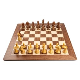 Piese lemn Staunton 6 Design Alban cu Tabla lemn nuc Rechapados 55mm