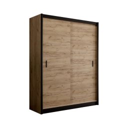 Dulap cu uși glisante SAPHIRA 203x215 cm, stejar craft