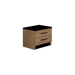 Noptieră TOD, stejar craft/negru